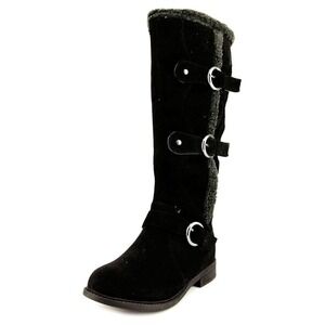 NWOT Bucco 7.5 Suvega Faux Shearling Buckle Boots Black 125731